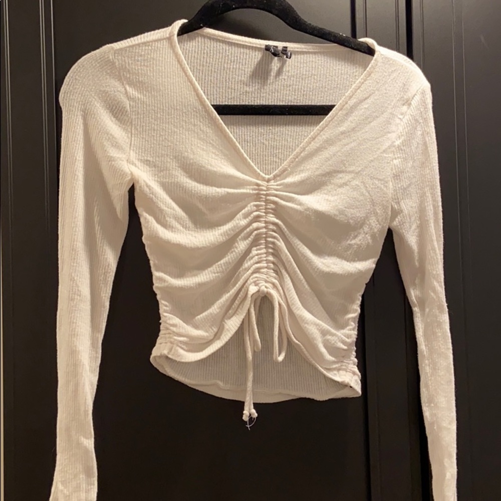 Out From Under ruched front cropped long sleeve